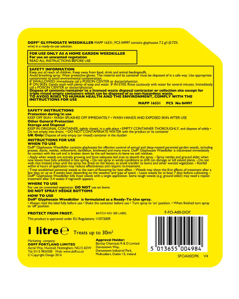 Doff Glyphosate Weedkiller 1L