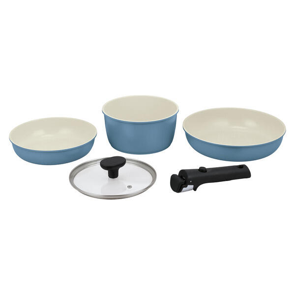 CROFTON Blue Detachable Cookware Set