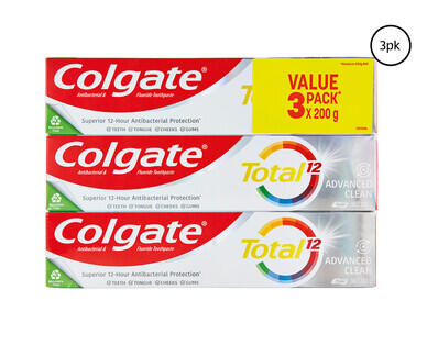 Colgate Total Advanced Toothpaste 3 x 200g