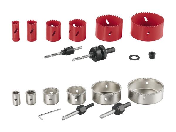 Scies à cloche bi-métal/​en carbure de tungstène, 9 pièces