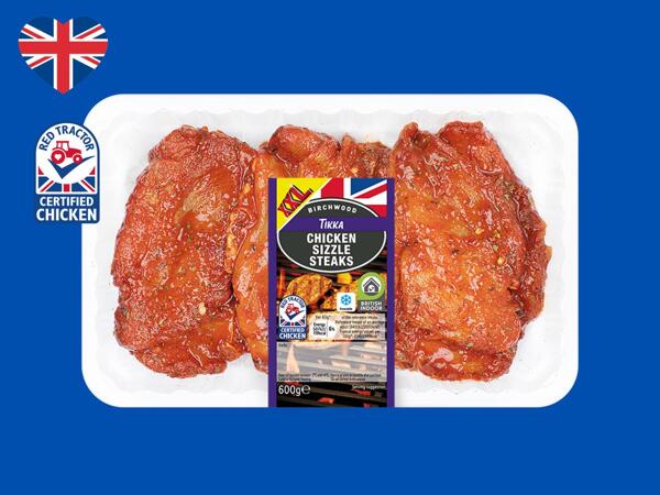 Birchwood Tikka British Chicken Sizzle Steaks