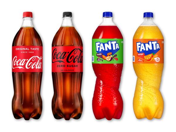 Coca Cola, Coca Cola Zero, Fanta Exotic eller Fanta Orange