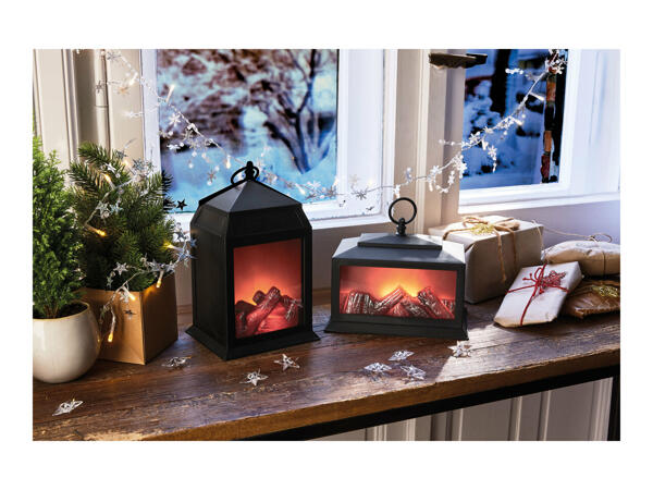 Melinera LED Fireplace-Style Lantern