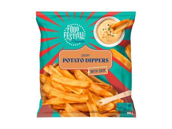 Frites de pommes de terre avec peau