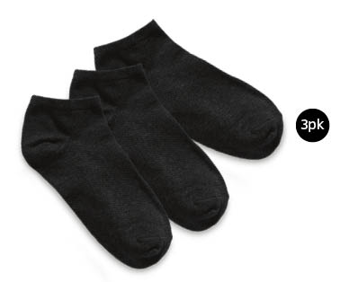 Ladies No Show Socks 3pk