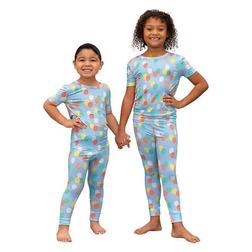 Toddler Easter Pajama Set - Blue with Eggs, 3T