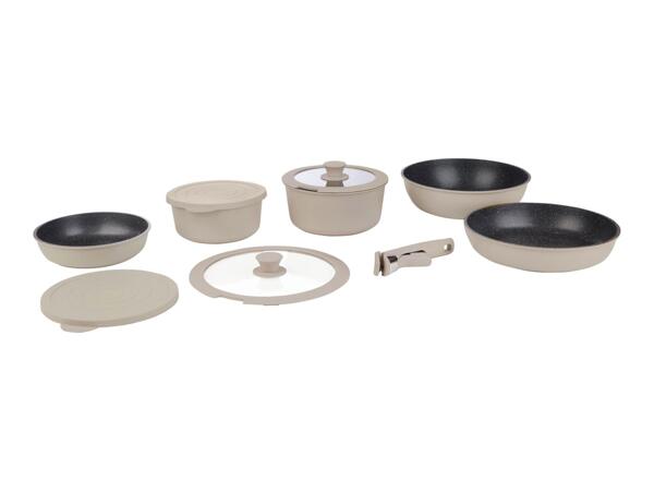 Livarno Home Cast Aluminium Pot & Pan Set - 10 Piece Set