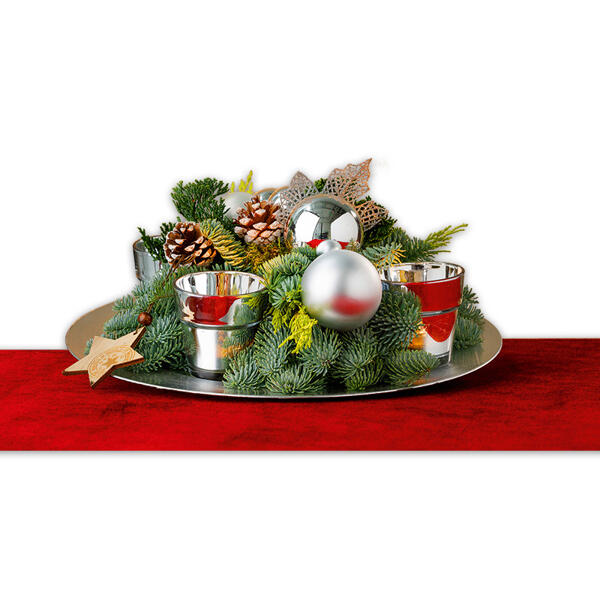 Edles Weihnachtsgesteck
