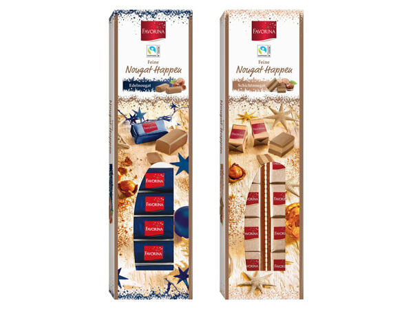 Feine Nougat-Happen