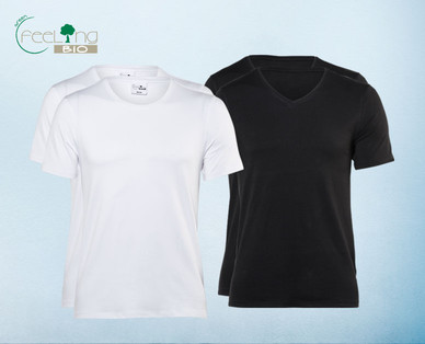 GREEN FEELING BIO Herren-Unterhemd Baumwolle (Bio), Doppelpkg.