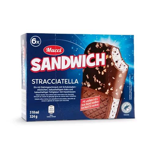 MUCCI Eis-Sandwich Stracciatella
