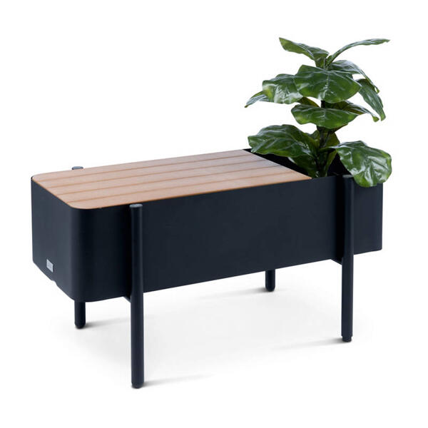 BELAVI Banc en métal avec jardinière