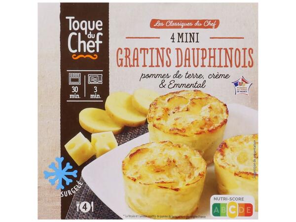 4 mini dauphinois gratins