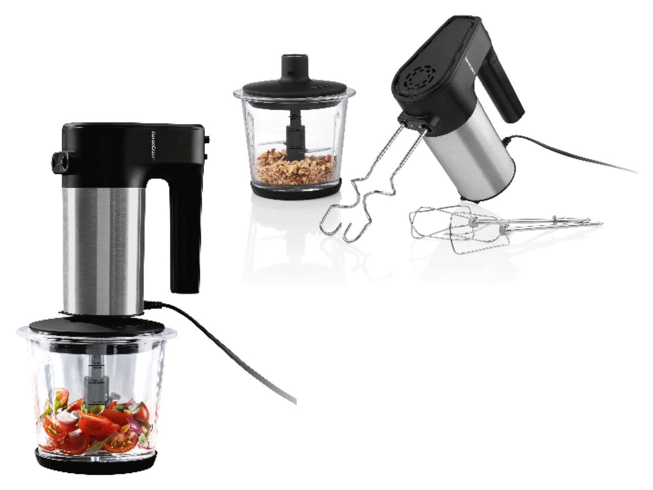 SILVERCREST KITCHEN TOOLS(R) 350W Hand-Held Electric Mixer with Multi-Chopper