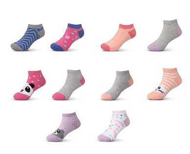 Lily & Dan Girls' 6-Pair No Show or Low Cut Socks
