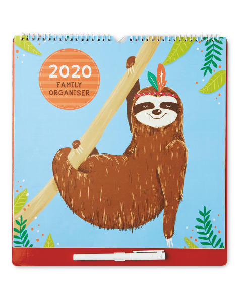 2020 Sloth Family Organiser