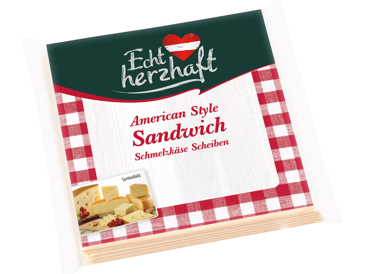 ECHT HERZHAFT Sandwich Schmelzkäse Scheiben
