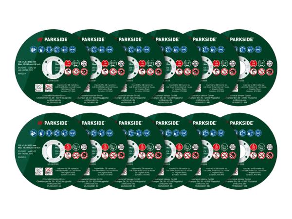 Parkside Cutting Disc Set - 12 Pieces