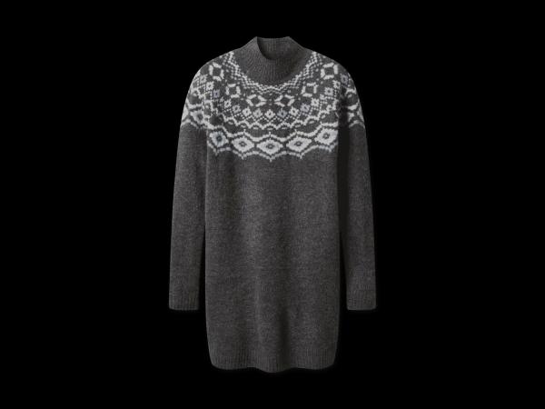 Damen Grobstrick-Strickkleid