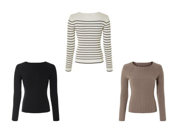 Pull en maille côtelée