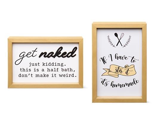 Huntington Home 
 Bathroom or Kitchen Box Sign