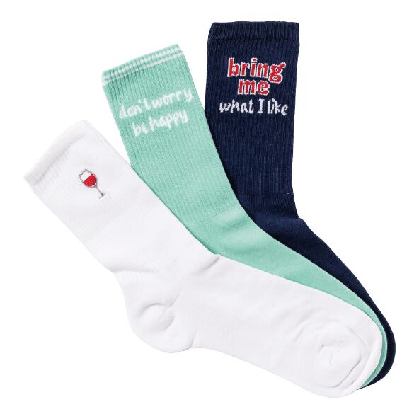 UP2Fashion(R) 				Good-Mood-Sportsocken, 3 Paar