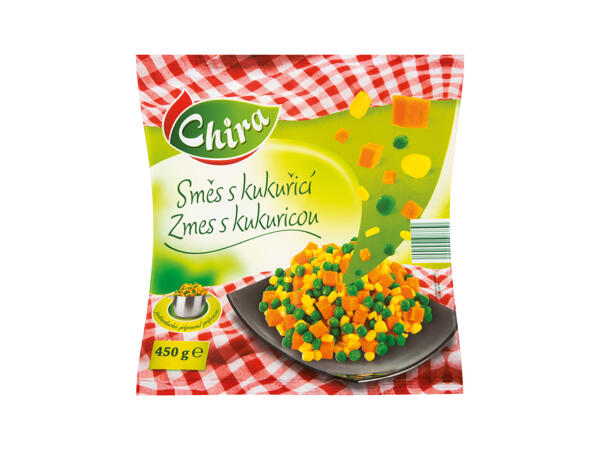 ZELENINOVÁ SMĚS S KUKUŘICÍ