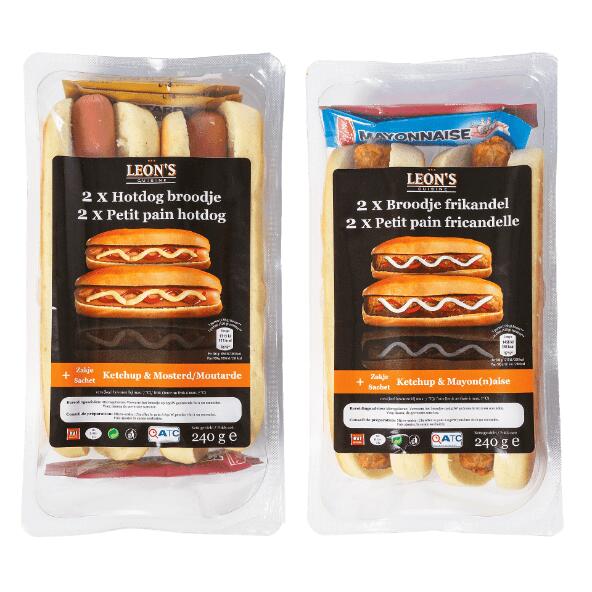 Hotdogs of frikandelbroodjes, 2 st.
