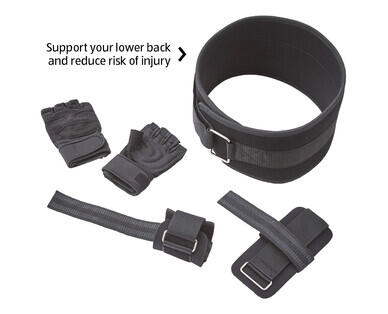 Weight Training Gloves, Belt or Adjustable Pro Lifting Straps