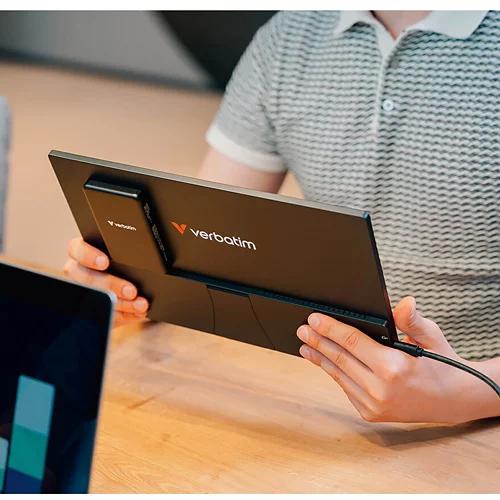VERBATIM Tragbarer Touchscreen Monitor Light 14" Full HD 1080p & kabellose Stromversorgung
