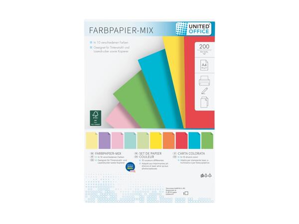 Set de papier couleur, 200 feuilles