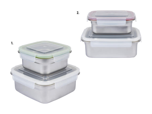 Boîtes de conservation avec fermeture à clic, 2 pièces