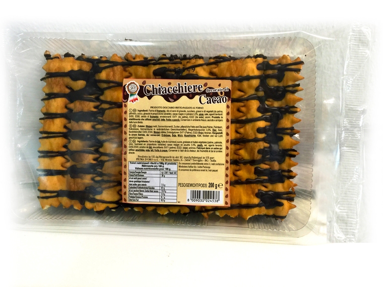 Carnival "Chiacchiere" with Chocolate Decorations