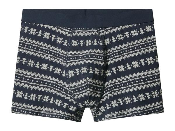 Esmara Men Men's Navy & White Christmas Boxers - 3 Pack