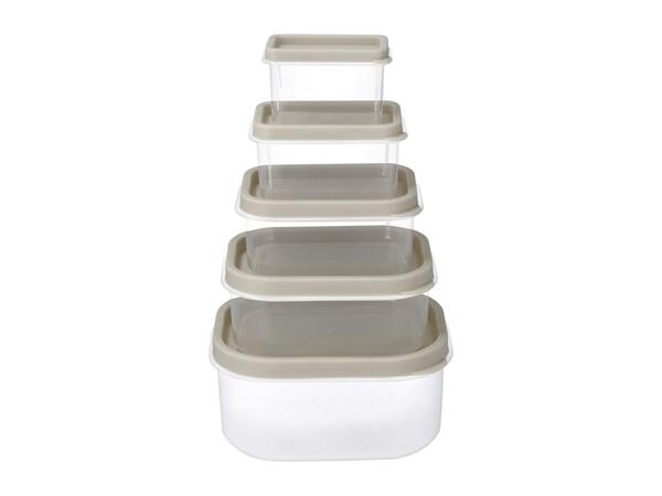 Silvercrest Beige Rectangular Food Storage Container Set - 5 Pieces