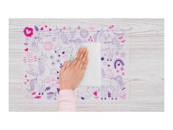 Crelando Reusable Colouring Mat - Unicorn