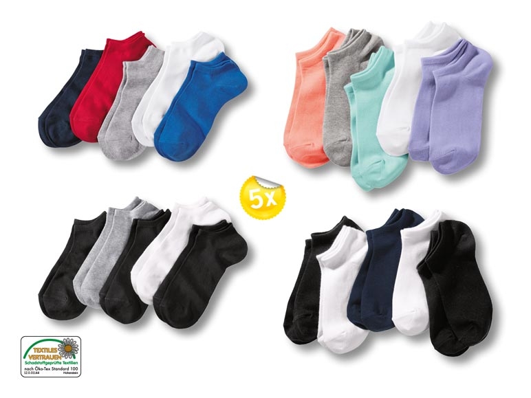 Sneakersocken, 5 Paar