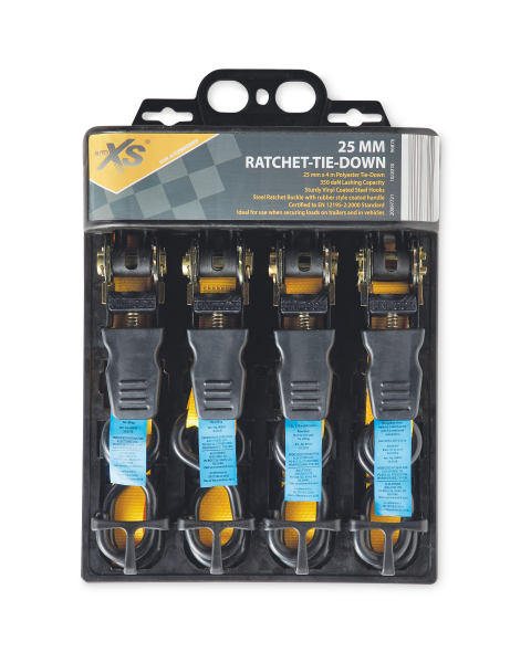 25mm Ratchet Tie Down Set