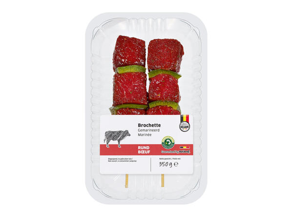 Brochettes de boeuf marinées