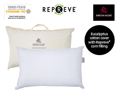 Eucalyptus Cotton Cover Pillow with Repreve(R) Corn Filling