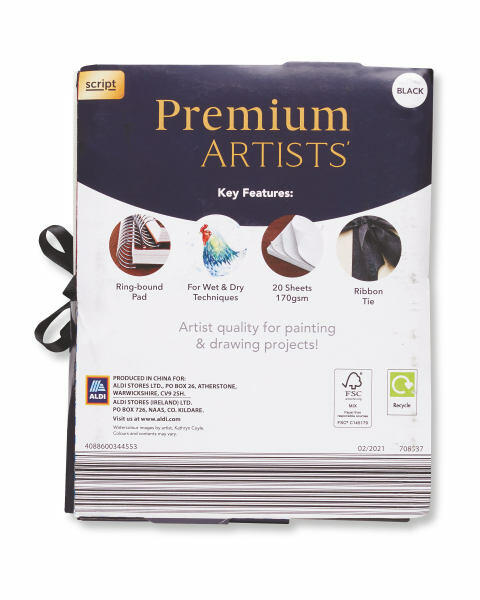 Black A4 Ringbound Sketchbook 2 Pack
