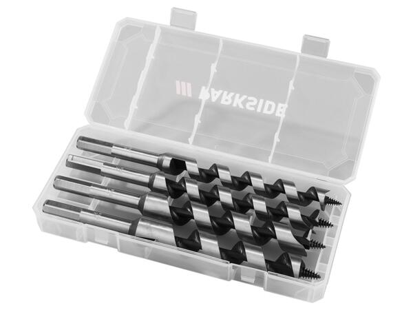 Auger drill bit set, 4 or 6 pieces