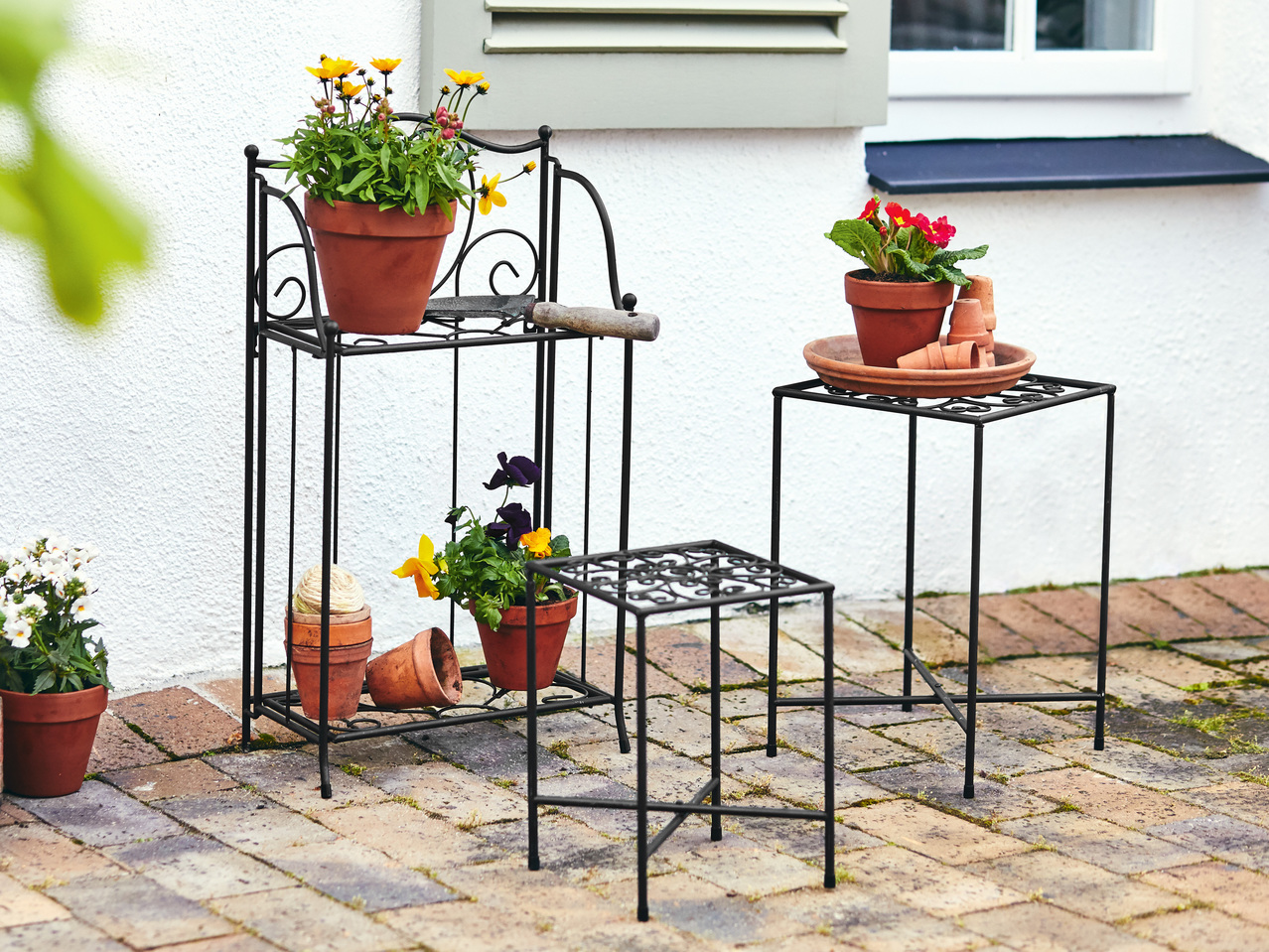 FLORABEST(R) Blumenständer-Set, 2-teilig oder Gartenregal