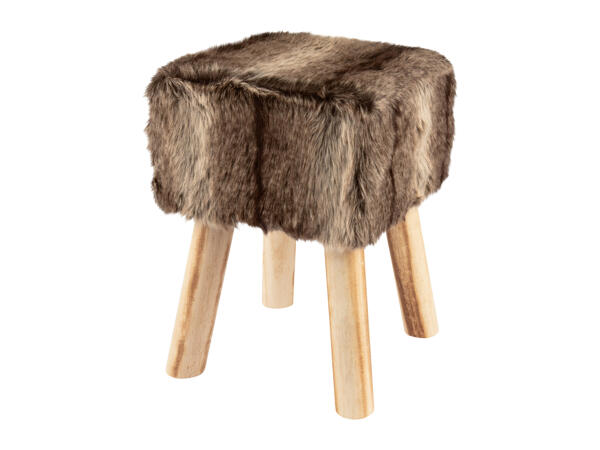 Livarno Home Faux Fur Stool