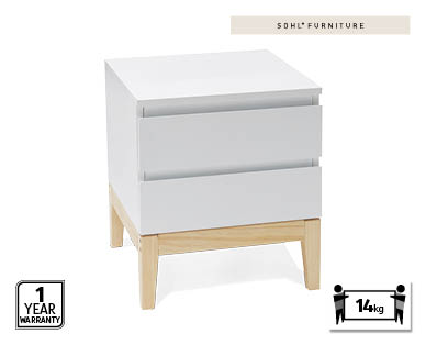 Bedside Table - White