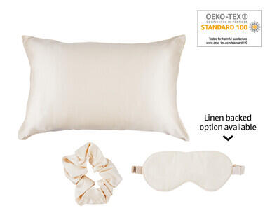 Silk Pillowcase, Eye Mask and Scrunchie Set