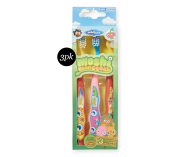 LICENSED KIDS SUCTION CUP TOOTHBRUSHES 3PK