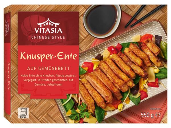 Knusper-Ente auf Gemüsebett