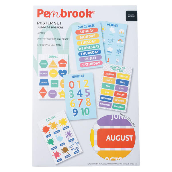 Pembrook Standard Color Posters - 6pk