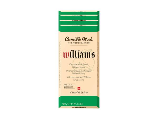 Tablettes de chocolat Williams Camille Bloch